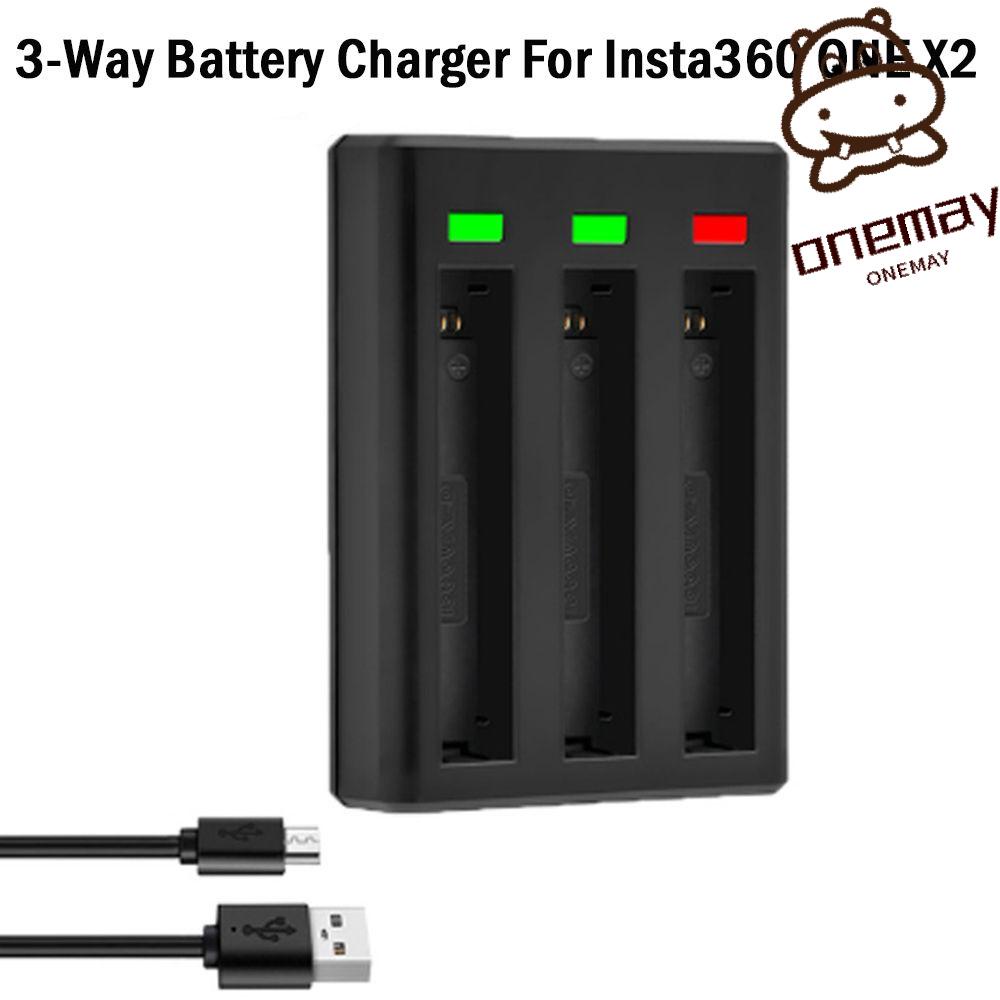 ONEMAYSHOW Batteries Charger Cable Fast Charging Action Camera