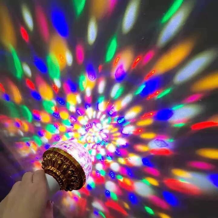 6W Rotating Crystal Magic Ball RGB LED Stage Light Bulb E27 Lamp for ...