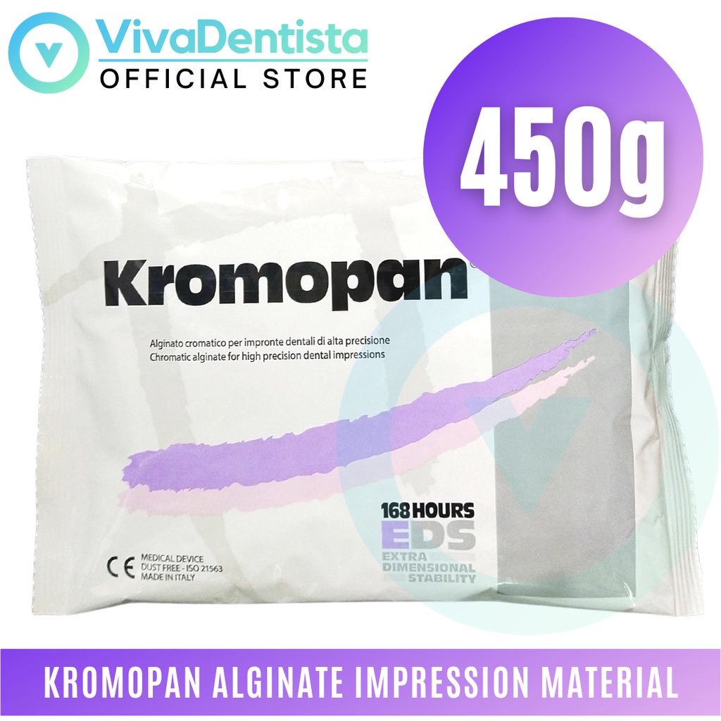 Kromopan Dust-Free, Color-Changing Alginate (1 Lb Pouch) For Dental Impressions