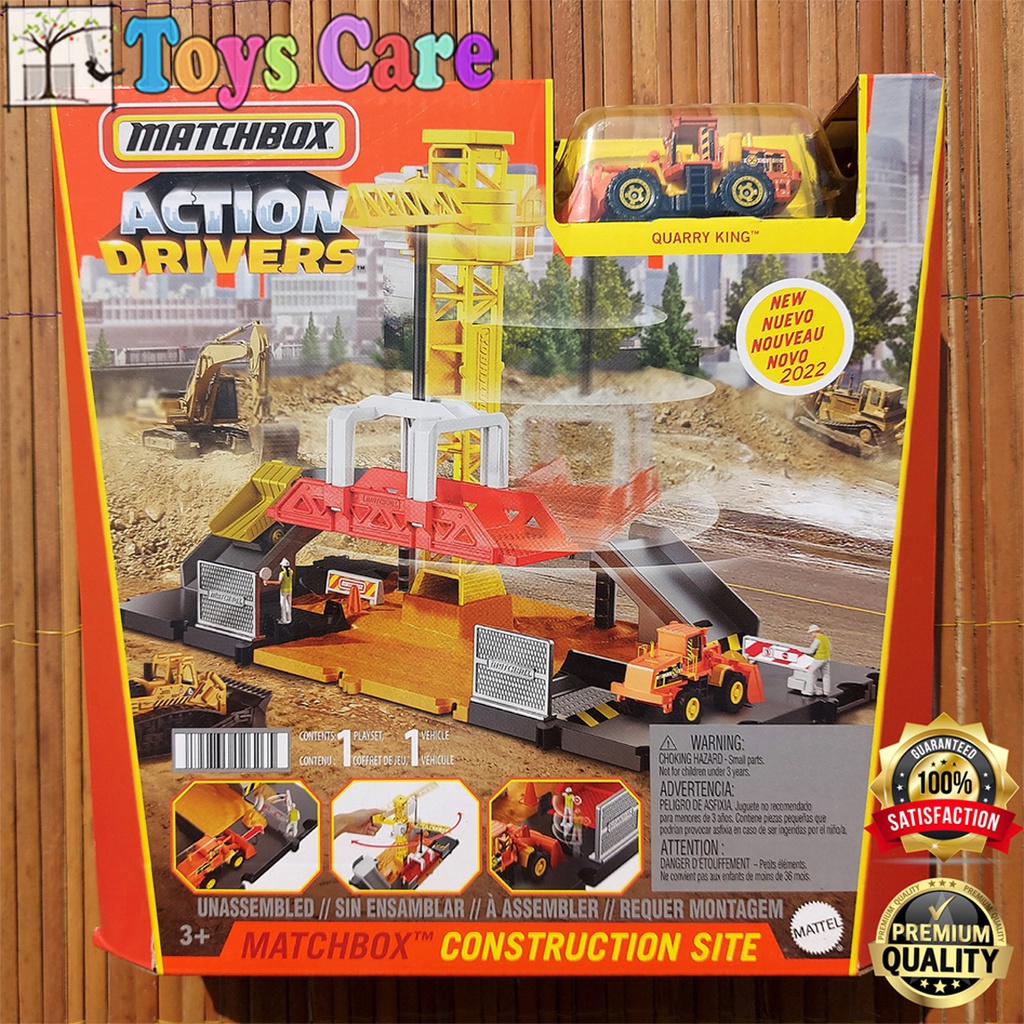 Matchbox ACTION DRIVERS CONSTRUCTION SITE PLAY SET TRACK SET QUARRY
