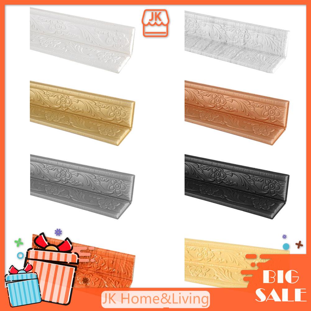 Foam Wall Edge Strip Stickers Self Adhesive Baseboard Corner Waist Line