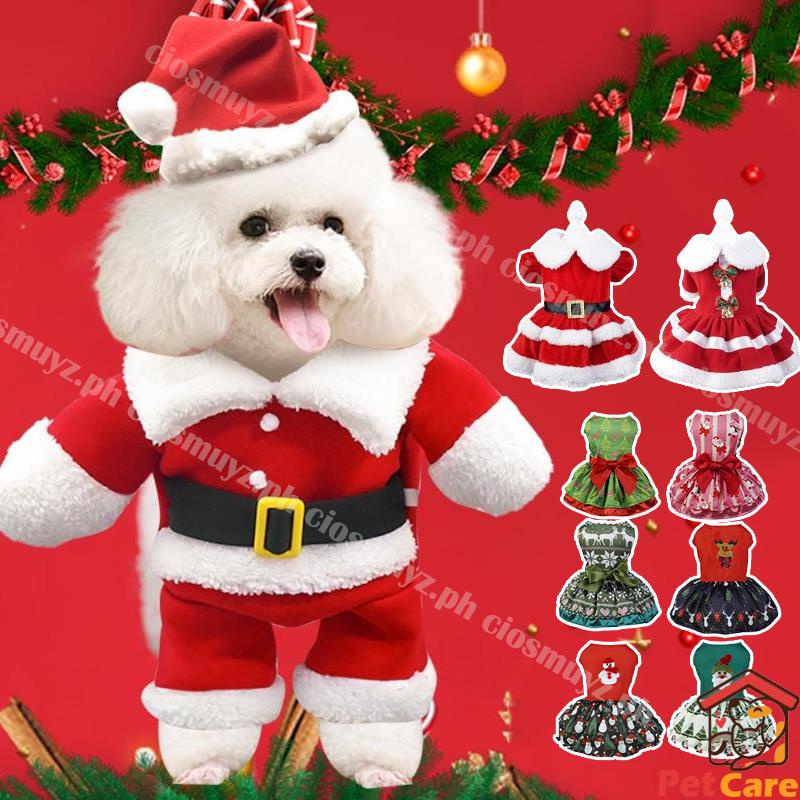 Christmas Pet Santa Claus Suit Costumes aSnta Claus Dog Costume Winter
