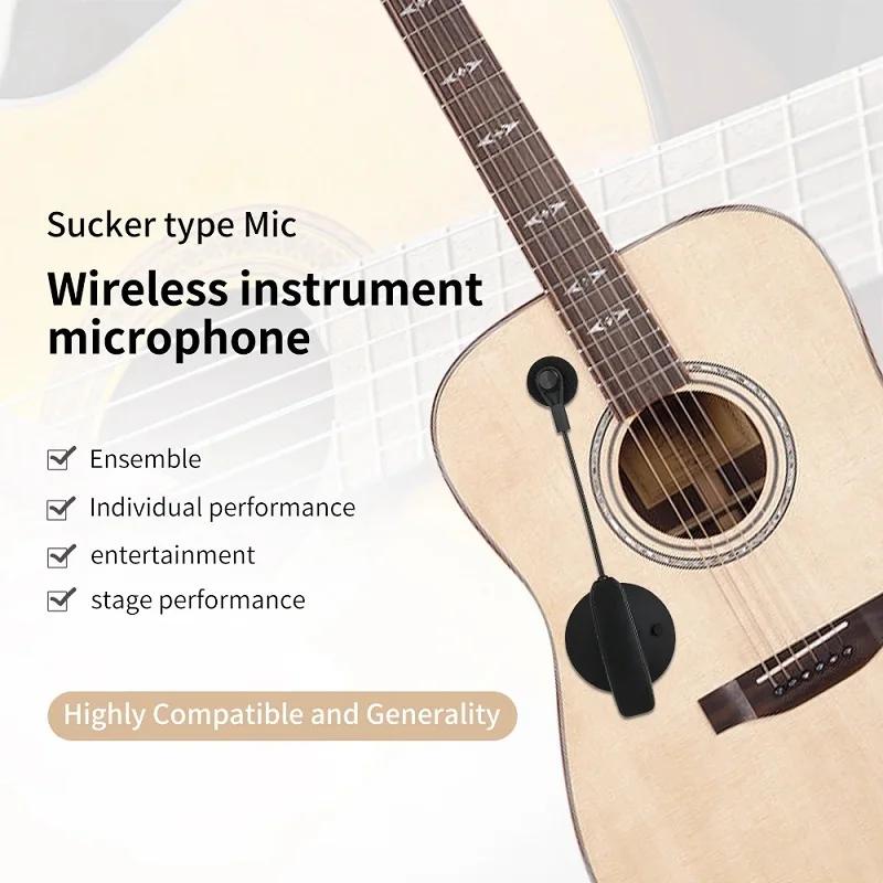 Wireless portable microphone for musical instrument, voice recording