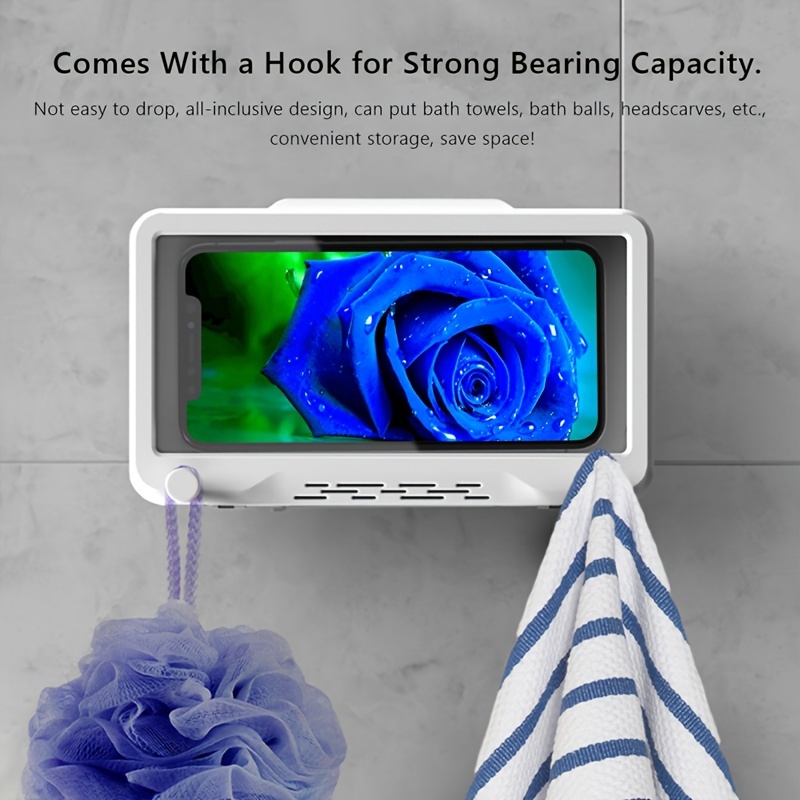 New Bathroom Phone Holder Waterproof Case Box Wall Mounted All Covered ...