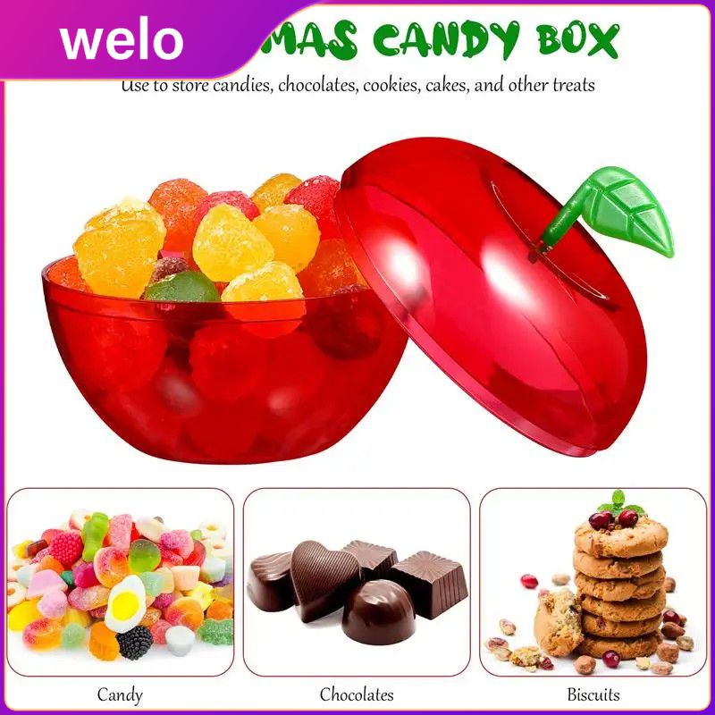 WELO Apple-shaped Candy Boxes Christmas Chocolate Candy Storage ...