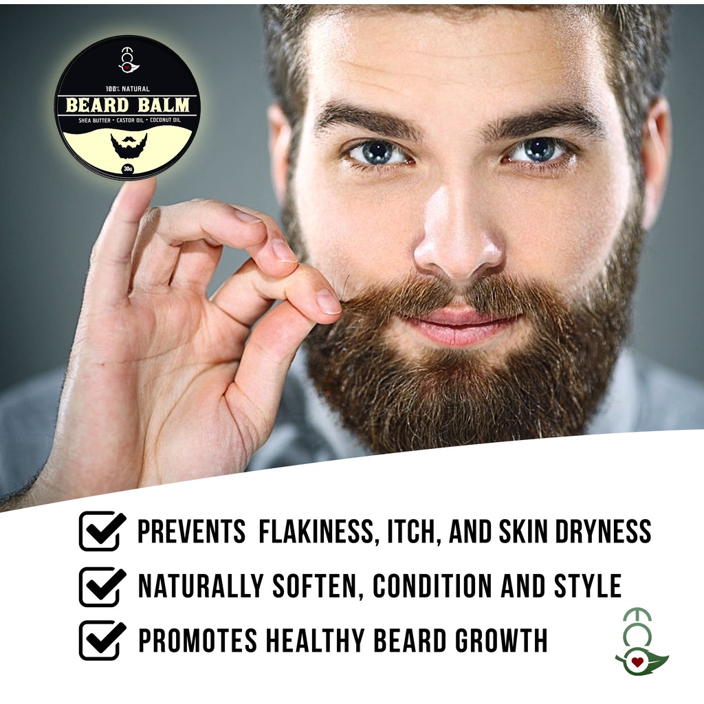♞Eco Beard Balm Leavein Conditioner Made with only Natural Ingredients 30g [BARBER APPROVED