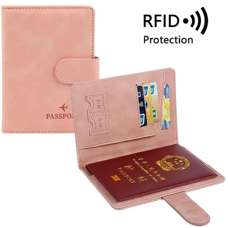 Women Men RFID Passport Cover Business ID Bank Card Passport Covers