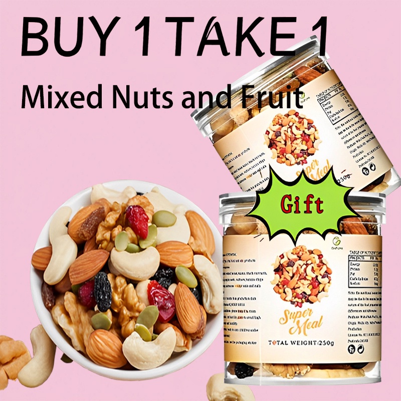 (buy 1 take 1)250g Trail Mix Daily mixed nuts Bulk Dry Fruit Snack ...