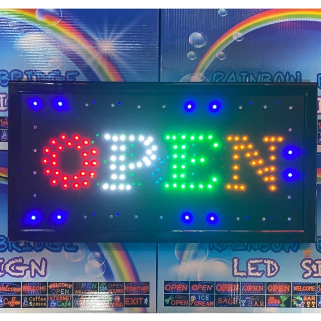 ♞OPEN - RAINBOW BRIDGE LED SIGNAGE (New-Small-Large) #SIZE: W48cm ...