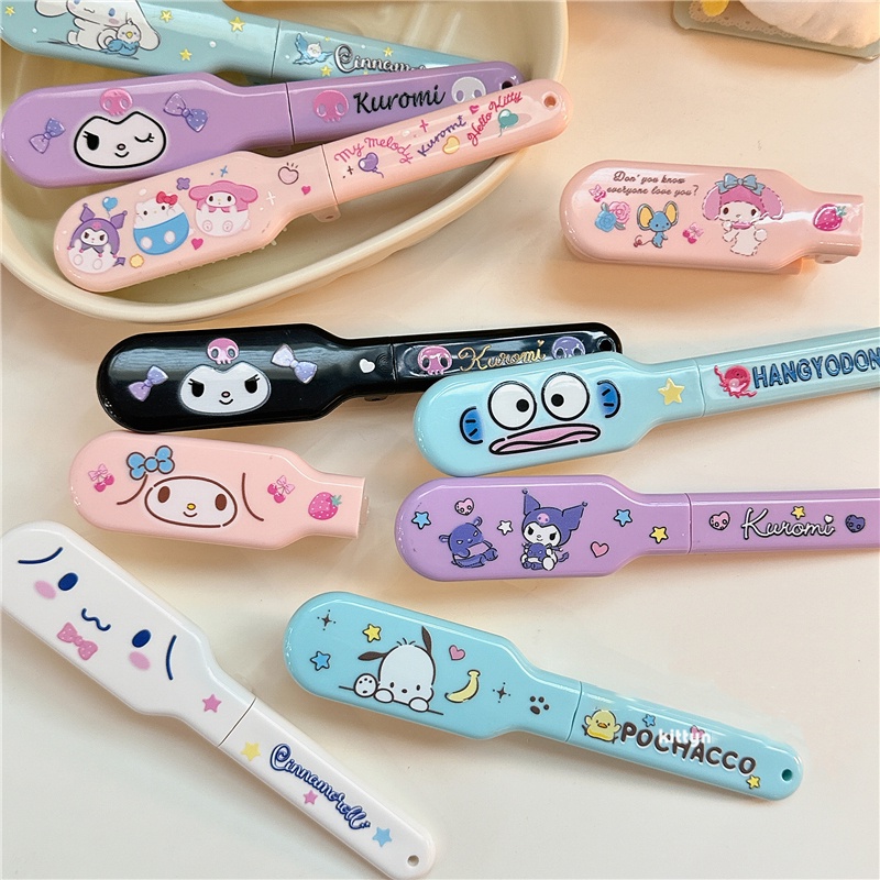 Kuromi Cinnamoroll Sanrio Comb Folding Portable Comb Straight Hair Comb ...