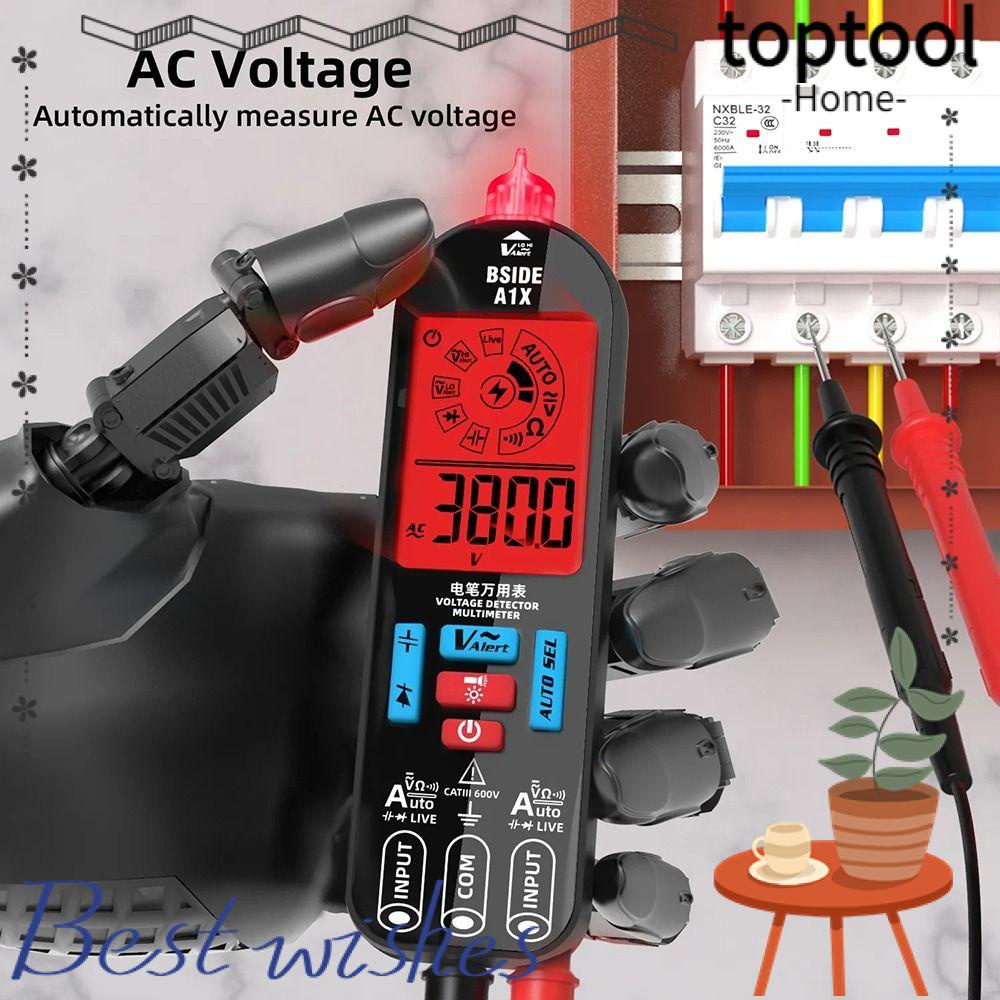 TOPTOOL Digital Multimeter, Smart Rechargeable Breakpoint Meter, AC DC ...