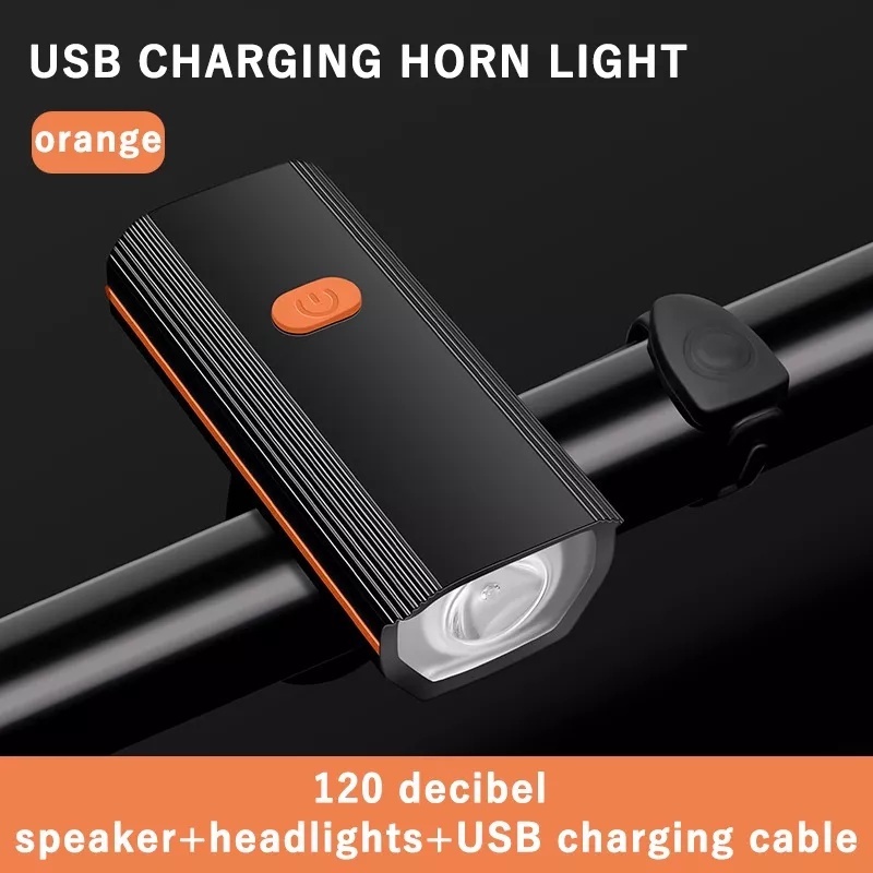 Multi-mode Bike Light with Horn USB Rechargeabl Waterproof Night