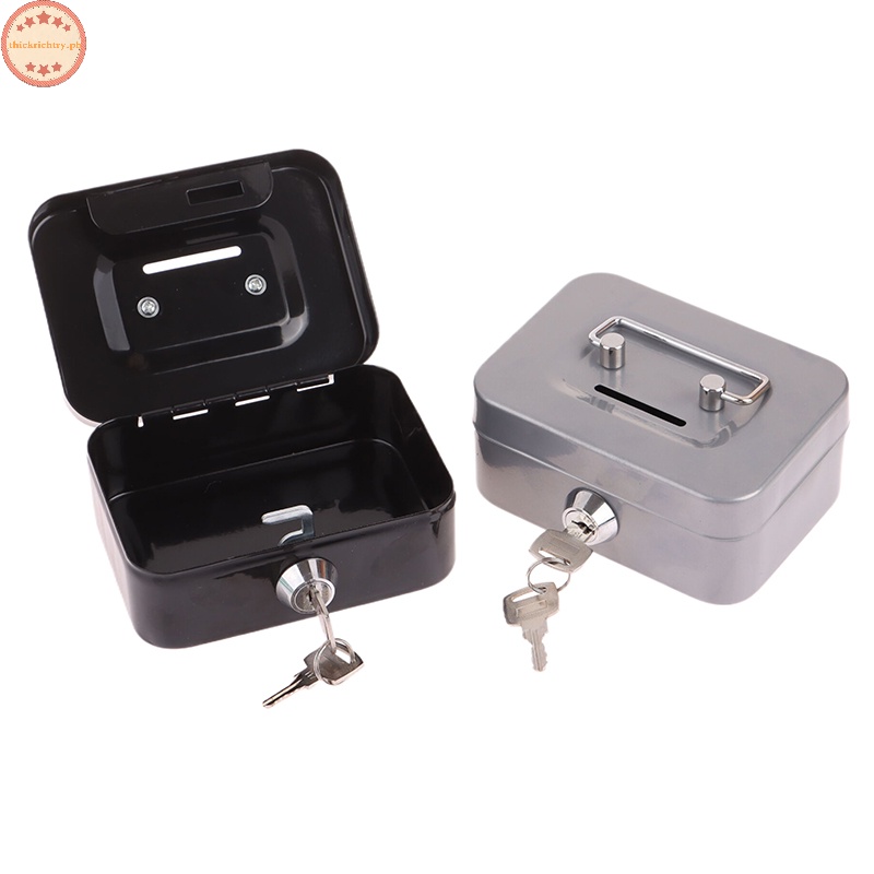 RICHTRY Money Safe Box Mini Cash Box Metal Key Money Bank Small ...