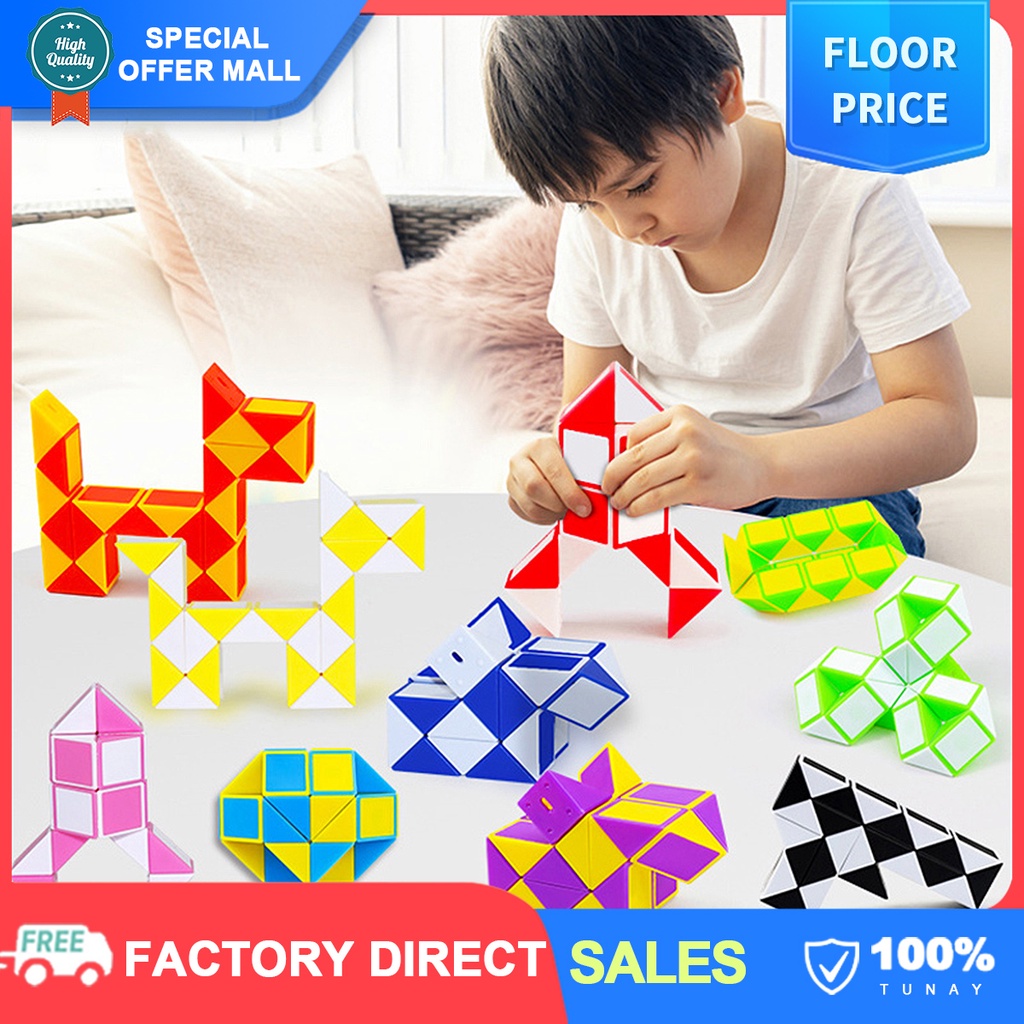 【Original】3D Magic Cube Ruler 24 Segments Cubo Magico Snake Twist Cube ...