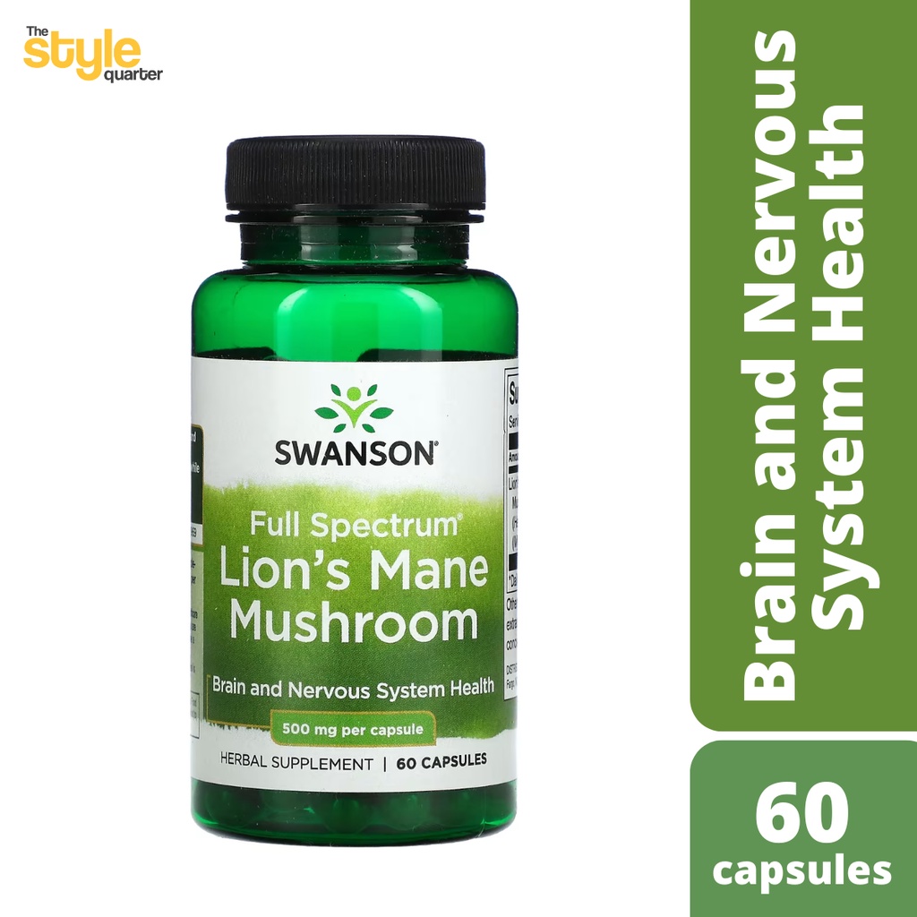 Swanson, Full Spectrum Lion's Mane Mushroom For Brain and Nervous ...