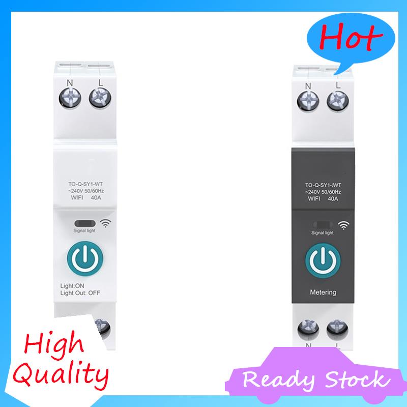 40A Tuya Single Phase Din Rail WIFI Smart Energy Meter Timer Power ...