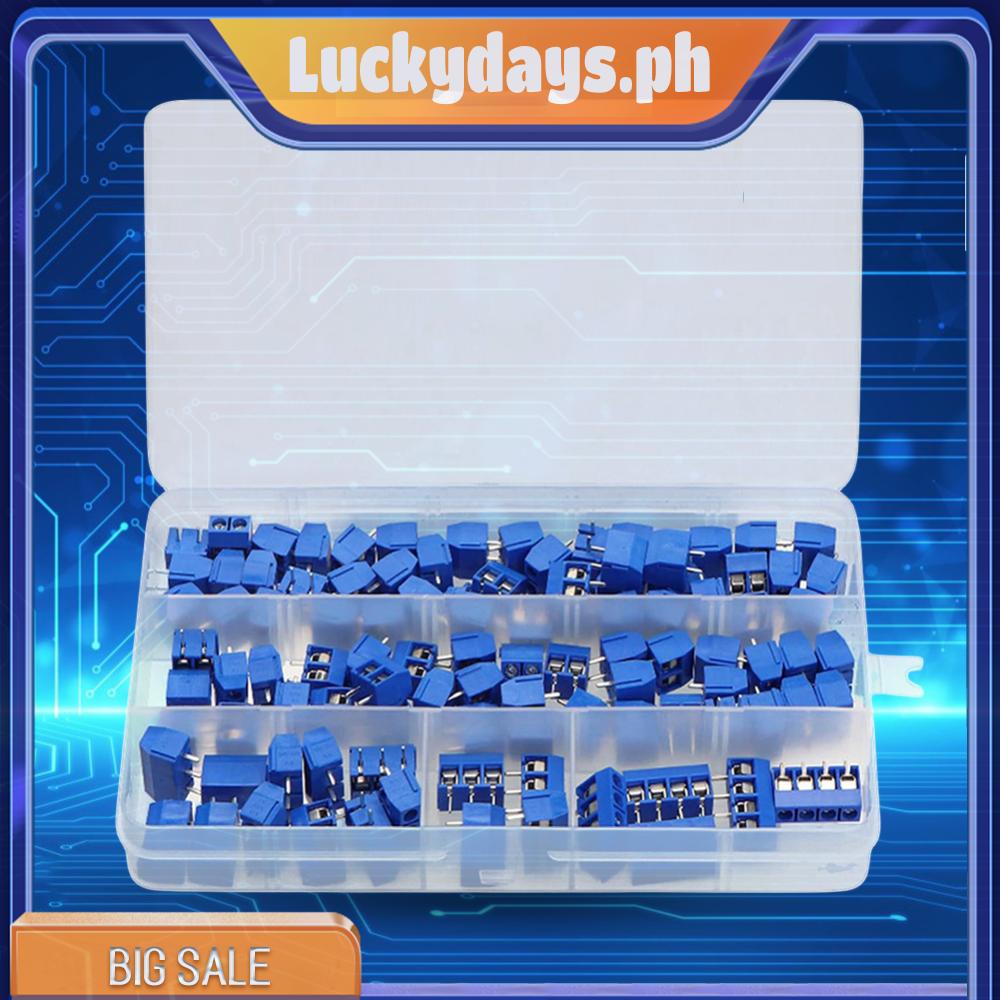 100 Stück KF301 Schraubklemmen Blau - PCB Mount 5mm Pitch Für Elektronikprojekte