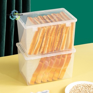 2Pcs Bread Container Airtight Bread Keeper Storage Box Cake