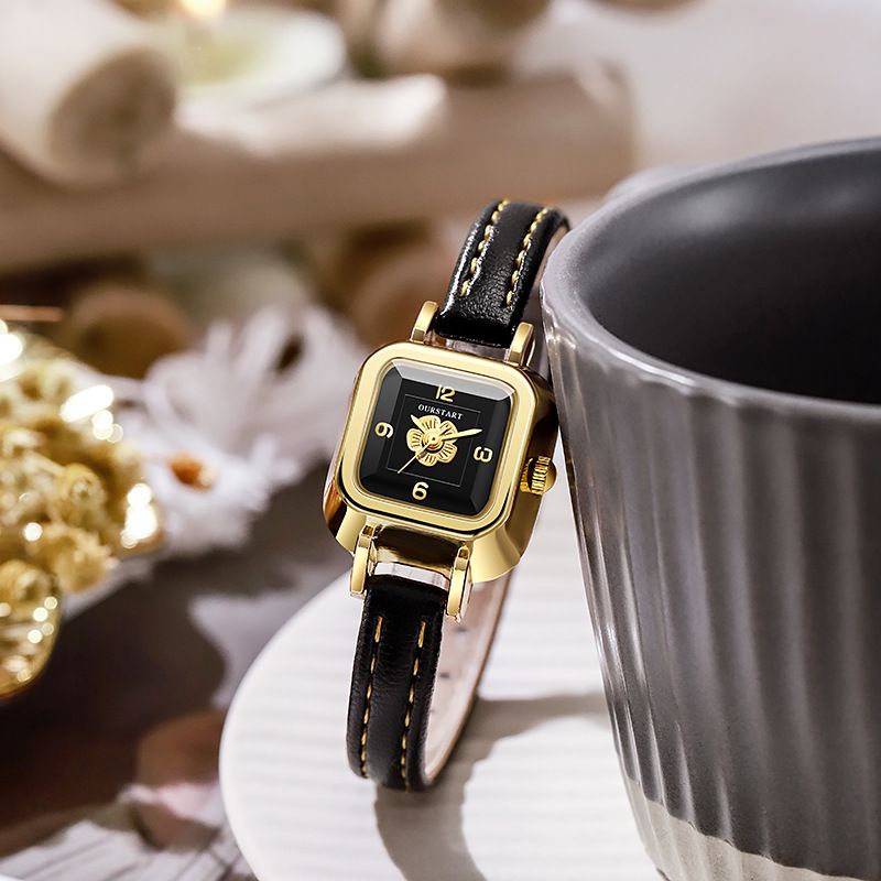 New Exquisite Fashion Ladies Watch Korean Version Small Square Watch Flower Quartz Belt Watch Shopee Philippines