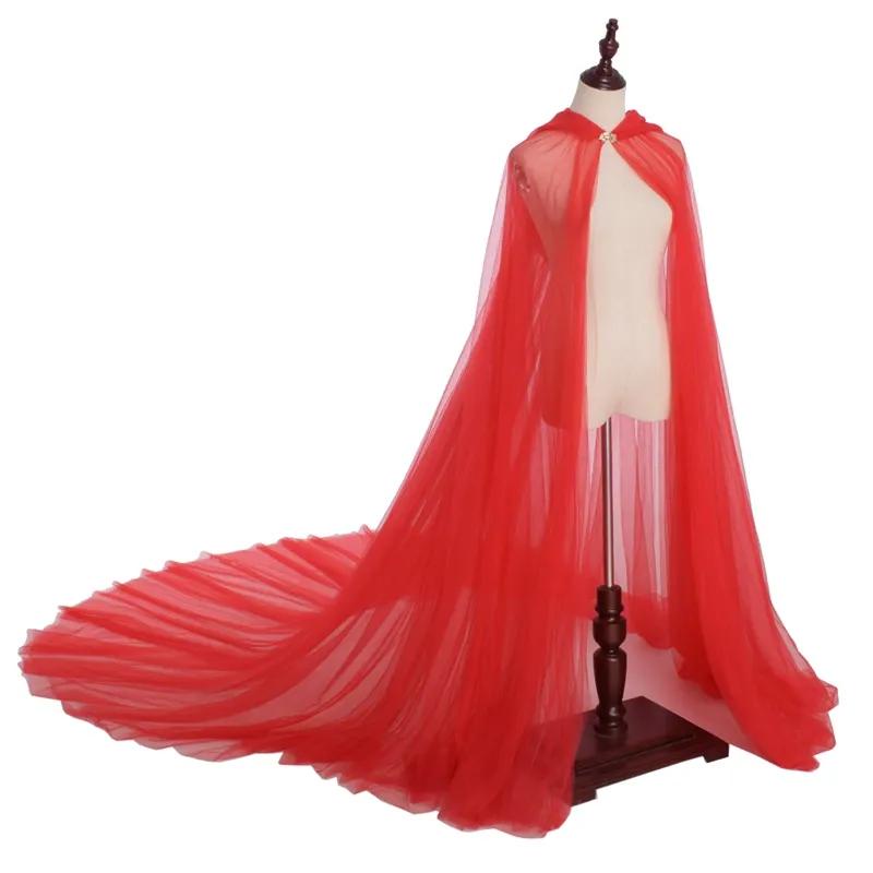 Halloween Cape wedding Cloak Bride Chawl Women Hood Tulle Cape Soft ...