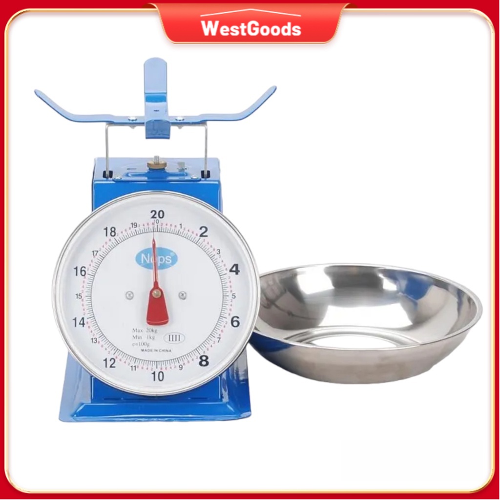 20kg Mechanical Scale Weighing Vendor Scale Human Food Timbangan ...