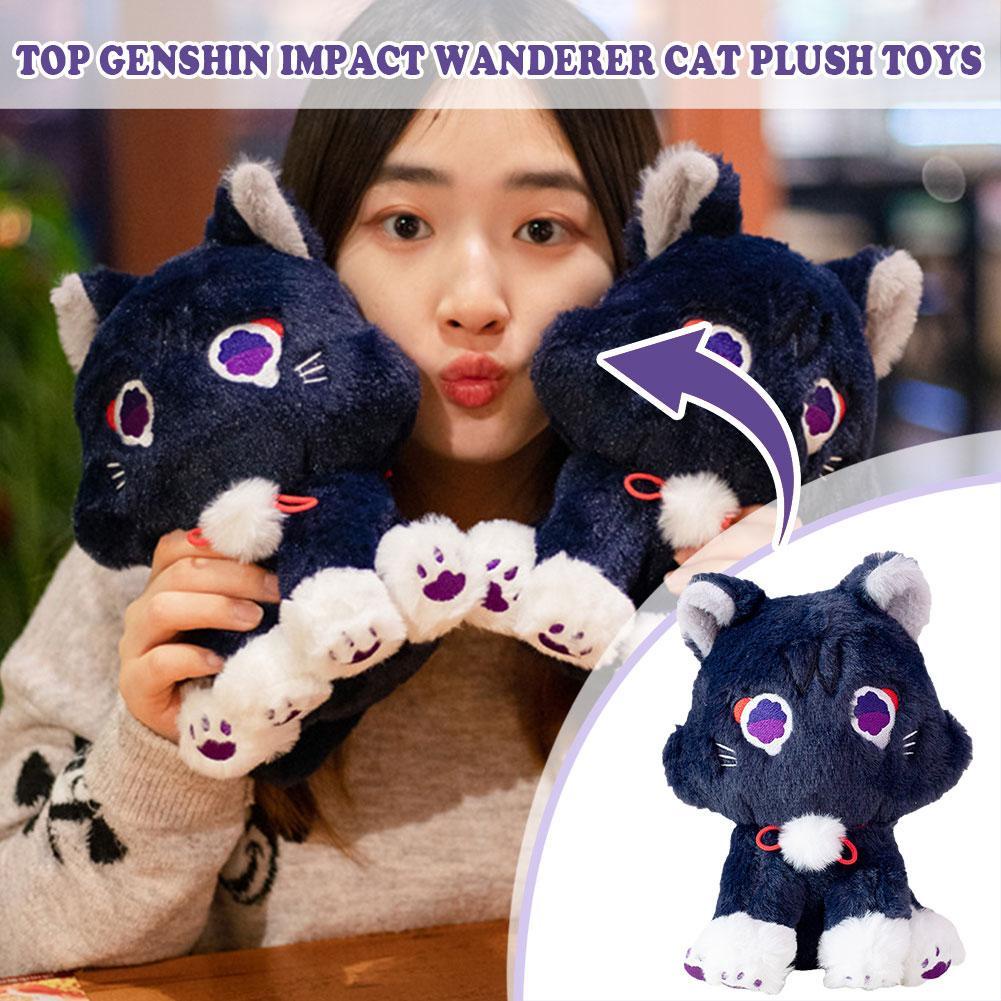 TOP Genshin Impact Wanderer Cat Plush Toys Mini Children's Companion ...