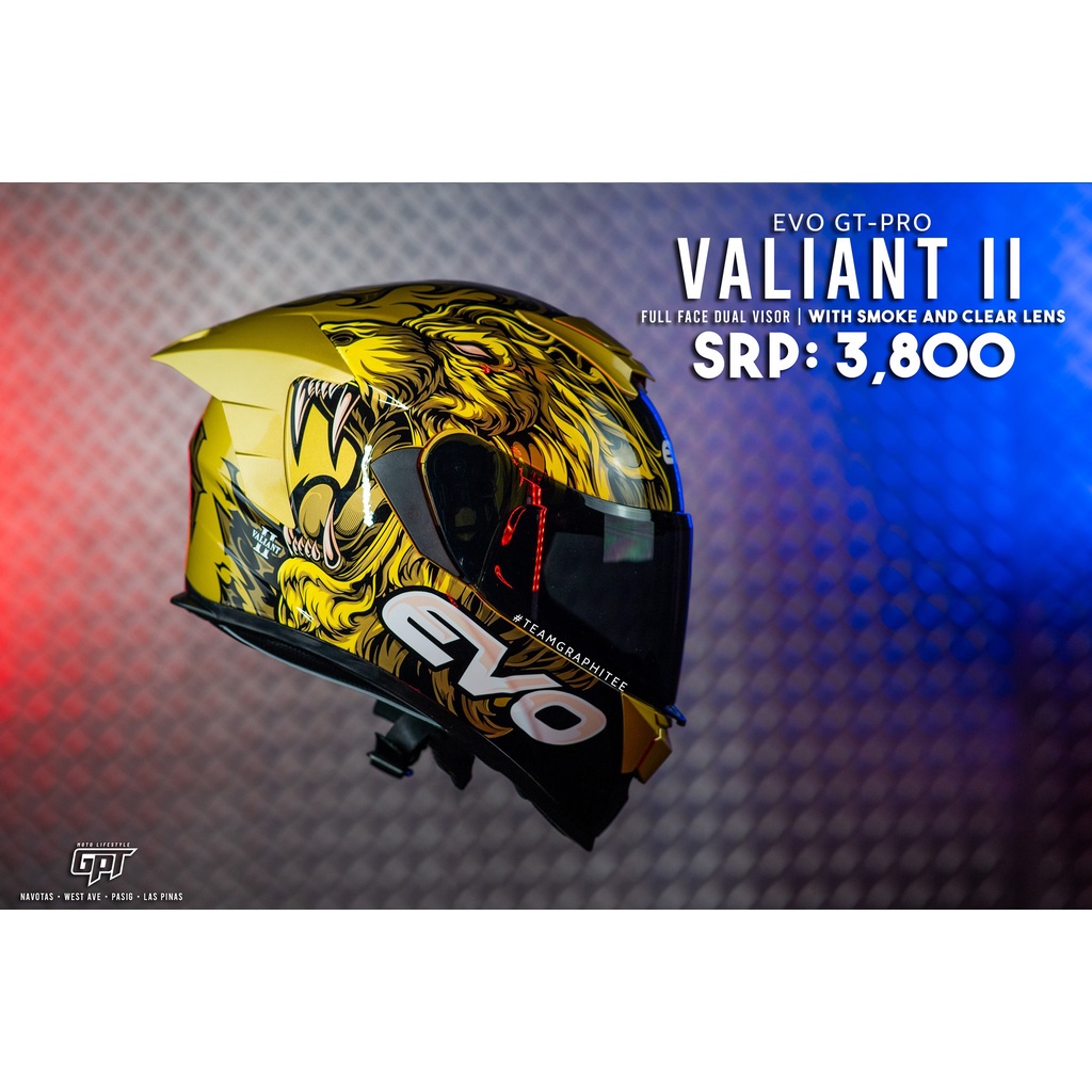 EVO HELMETS GT PRO VALIANT II (LENS MAY VARY) Shopee Philippines