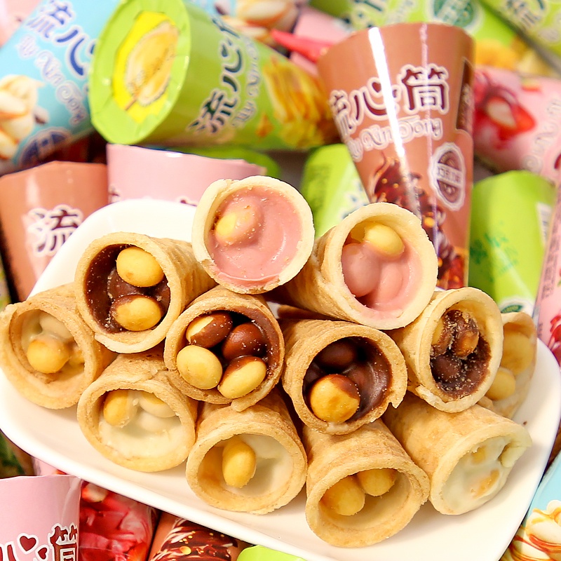 ZEJUN Xinchen Flow Tube Chocolate Flavor Fruit Flavor Mixed Crispy Tube ...