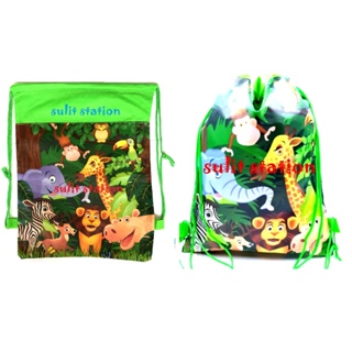 【hot sale】 12pcs SAFARI ANIMAL ZOO THEMED BIRTHDAY PARTY DRAWSTRING ...