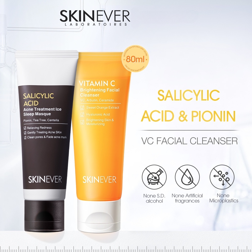 SKINEVER Skin Care Vitamin C Hydration Whitening Facial Cleanser ...