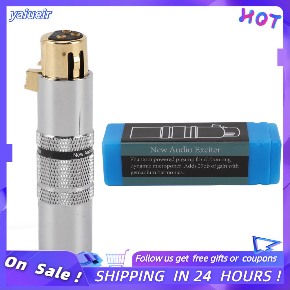 Yaiueir Inline Microphone Preamplifier Mic For Recording Studio