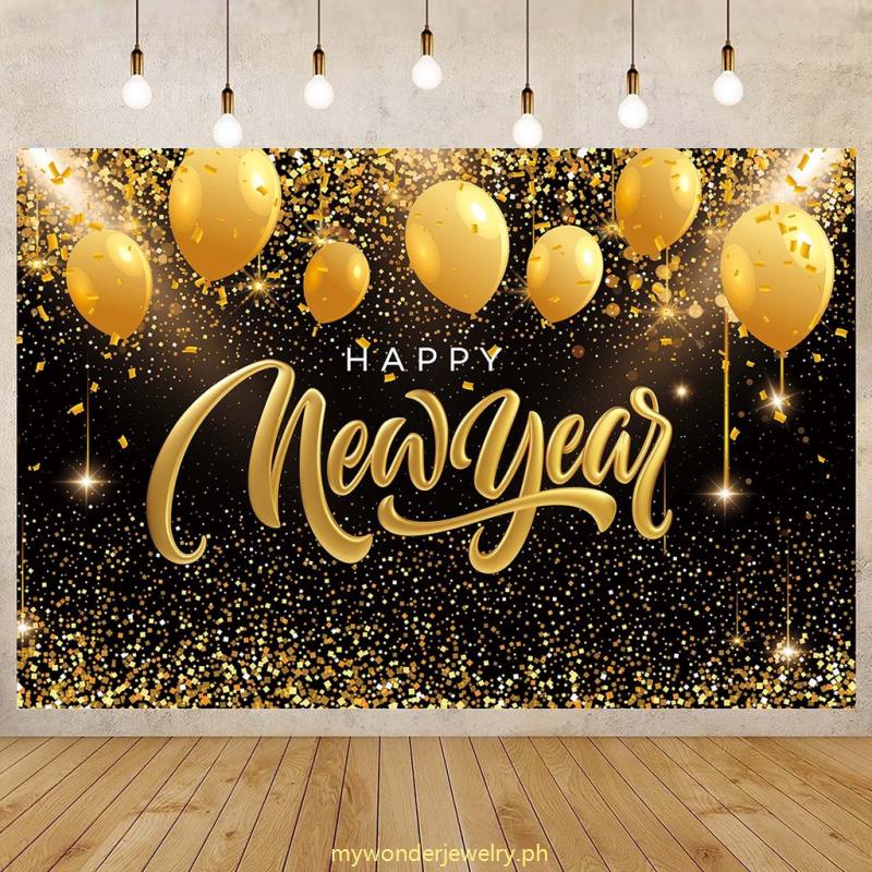 1 5 1M Happy New Year 2024 Black Gold Glitter Backdrop Christmas Decor   Sg 11134201 7rbk3 Lpgh2a2c4aoe7a