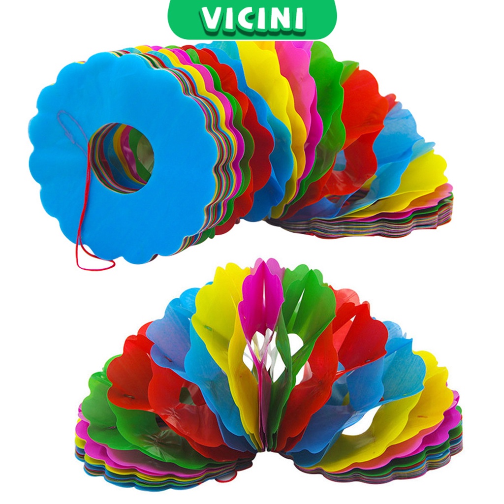 Rainbow Compression Flower Garland Festival Birthday Party Decoration ...