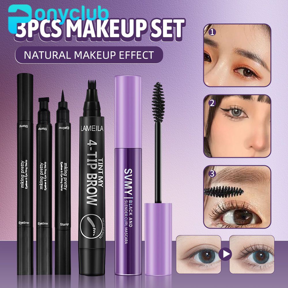 [ 3PC & COD] Lameila Eye Makeup Set Waterprint Eyebrow Pencils + Black ...