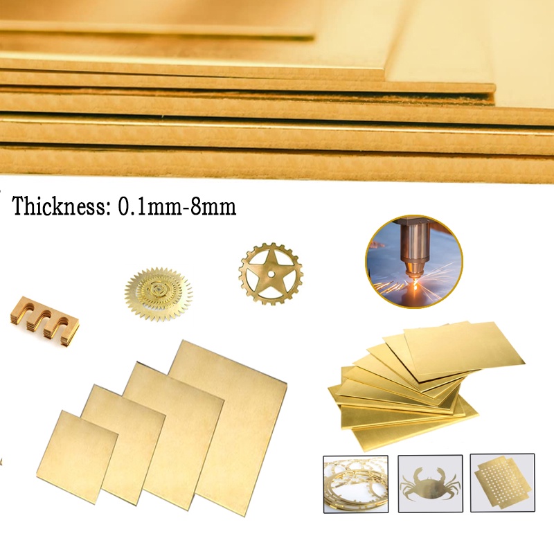 Produktbild von Messing-Platte H59 – 10 Mm Dick, 20 Cm Lang, Breiten 20–60 Mm – CNC-gefräst, Für DIY & Modellbau