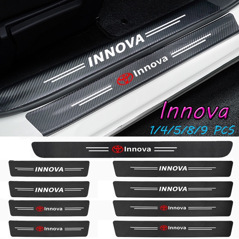 For Toyota Innova Car Sill Sticker Anti-Scratch Waterproof Trunk Carbon ...