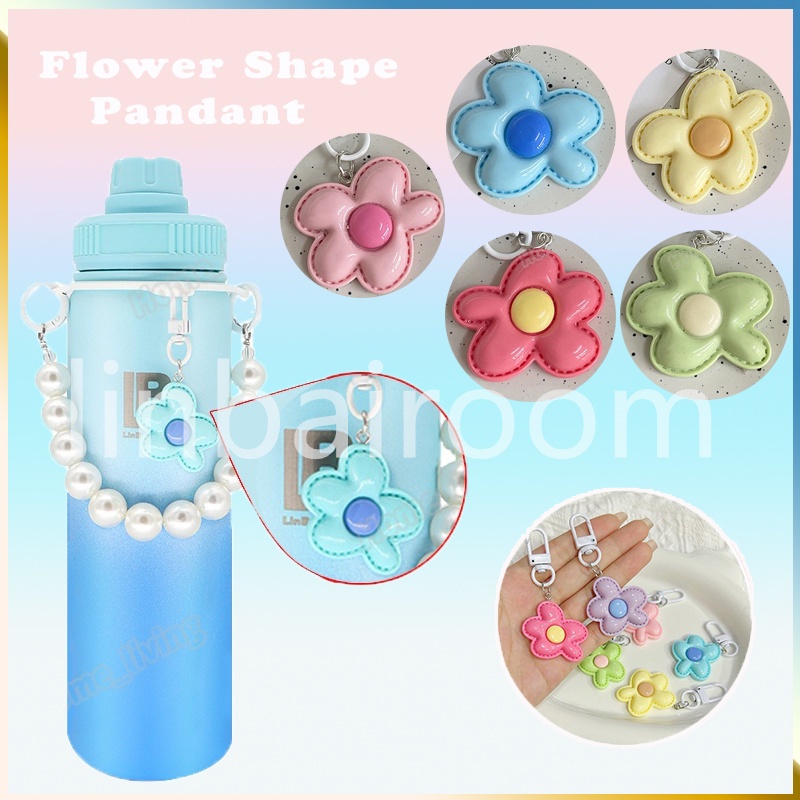 LinBaiflask Accessories Water Bottle Handle Rope Pandant Flower