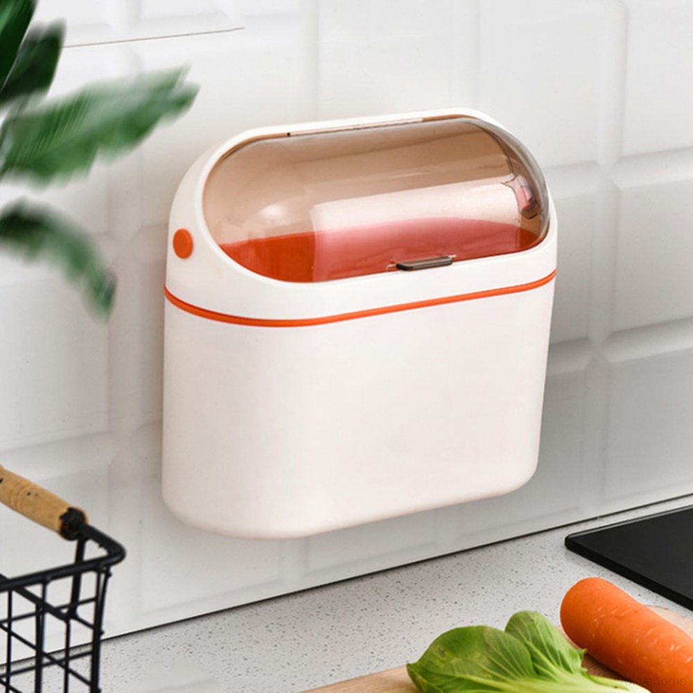 Cute Desktop Trash Can with Lid for Desk Garbage Can Mountable Tiny