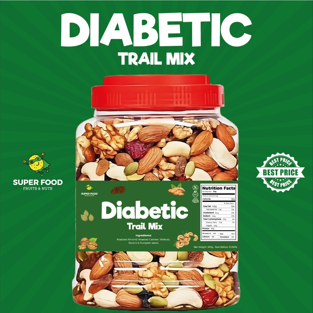 Diabetic Trail Dried Fruits and Nuts 250g Trail Mix Nuts and Fruits Shopee Philippines