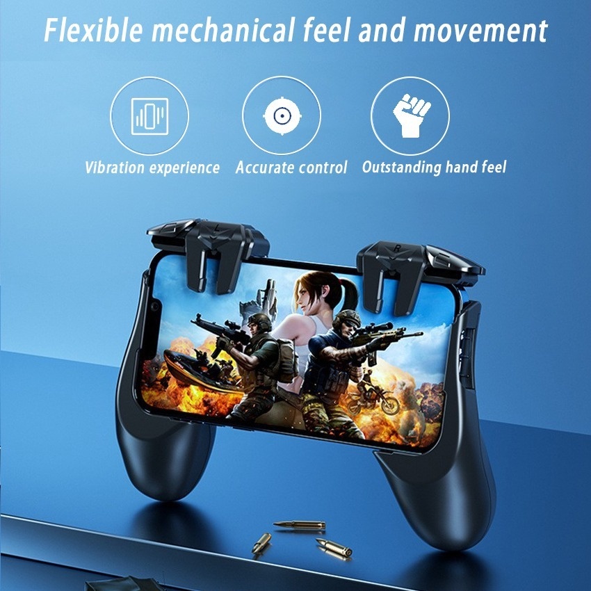 NEW G21 Mobile Game 6 Finger Trigger PUBG Phone Gaming Controller Alloy ...
