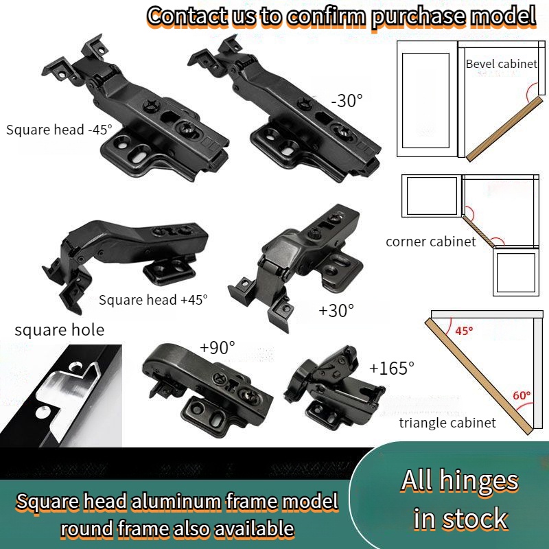 Special-shaped hinges, plus or minus 45°30°90°165° hinges, bevel ...