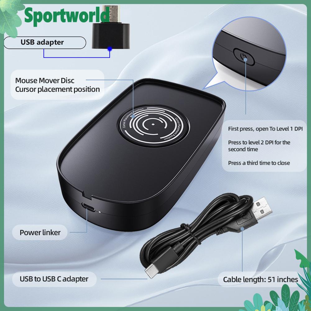 5PCS USB Mouse Jiggler Undetectable Mouse Mover Device with ON/OFF ...