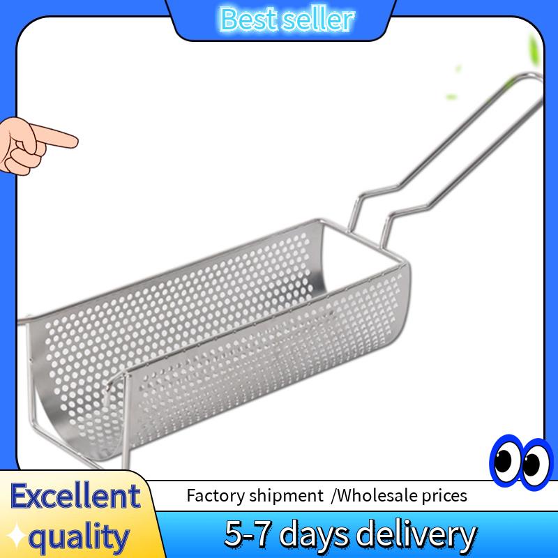 Stainless Steel Fried Basket Long Fry Potato Chip Container Best for ...