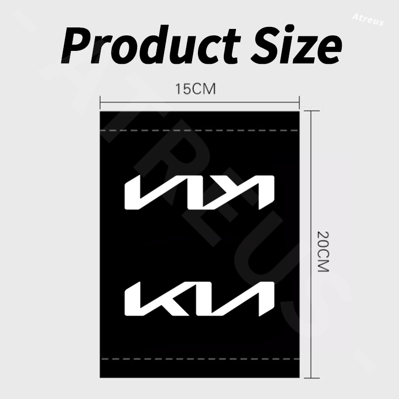 New KIA Car Logo Wash Label Style Sticker Car Trunk Decoration Stickers ...