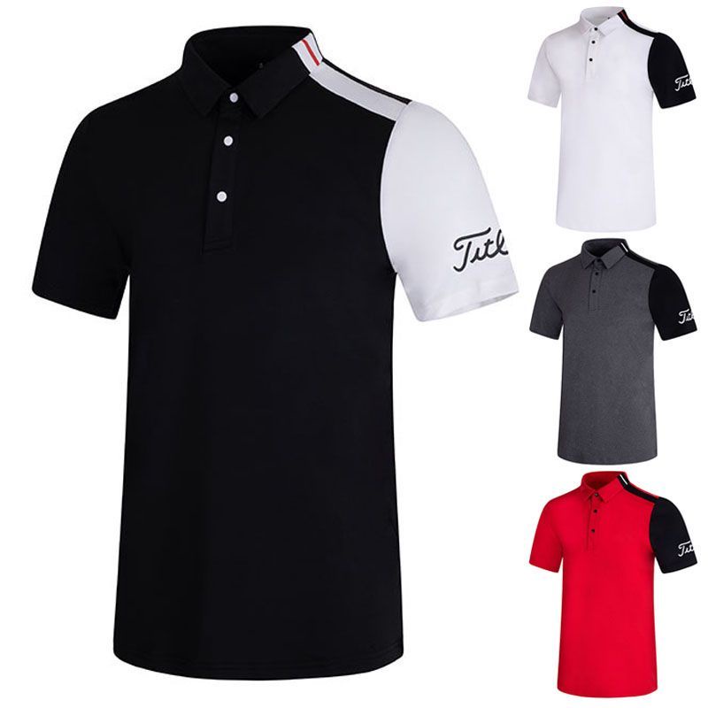 T TIT Summer Golf Short-Sleeved Men's Sports Slim-fit Breathable Quick ...