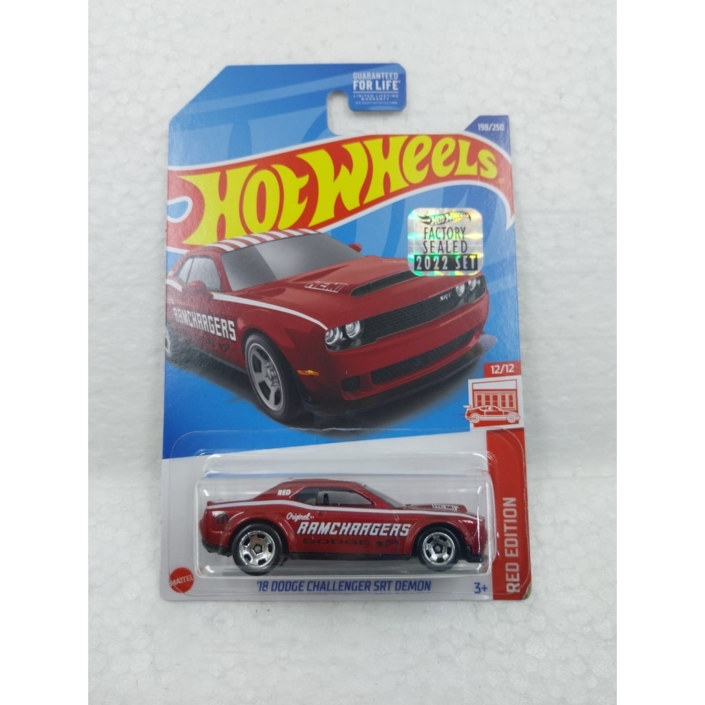 Hot Wheels 18 Dodge Challenger Srt Demon Red Edition Factory Sealed 22