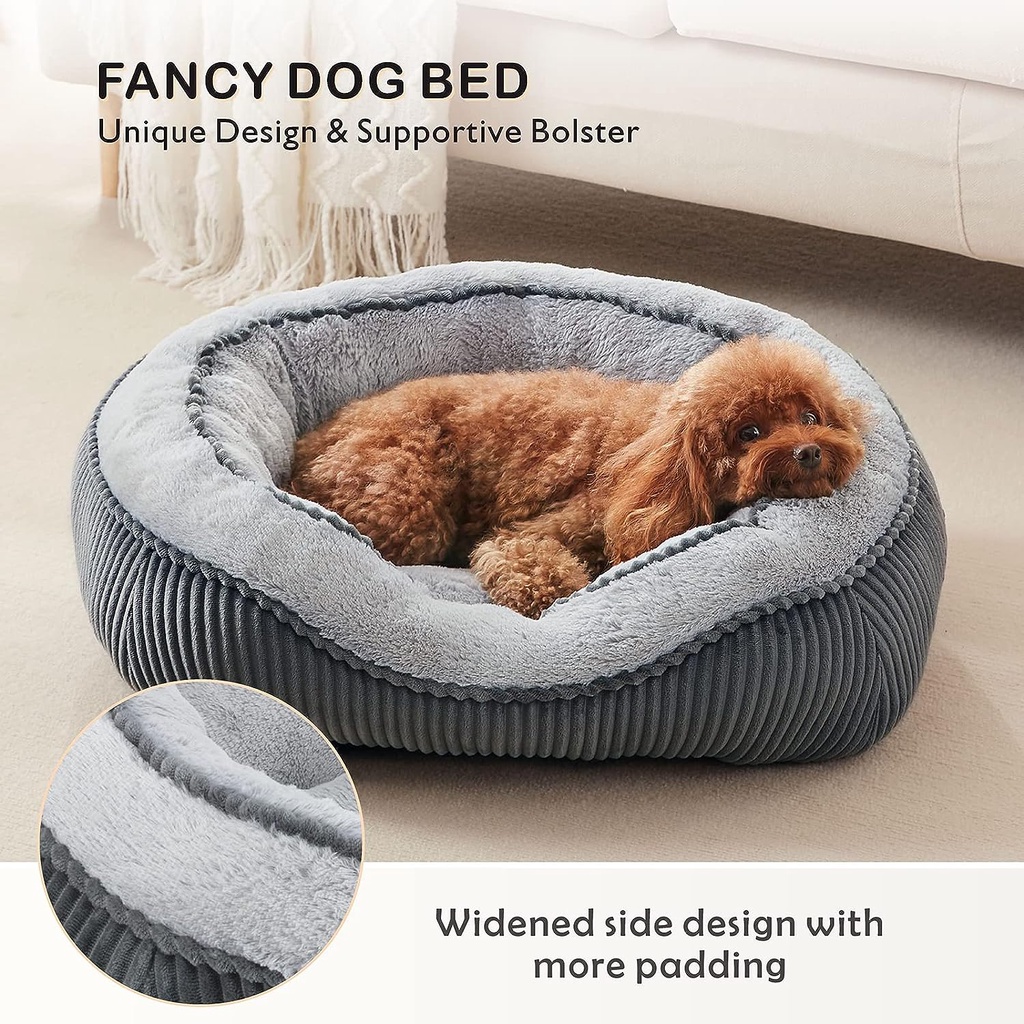 Dog Beds for Small Medium Large Dogs Durable Washable Pet Bed,  Orthopedic Dog Sofa Bed, Luxury Wide Side Fancy Design, Soft Calming  Sleeping