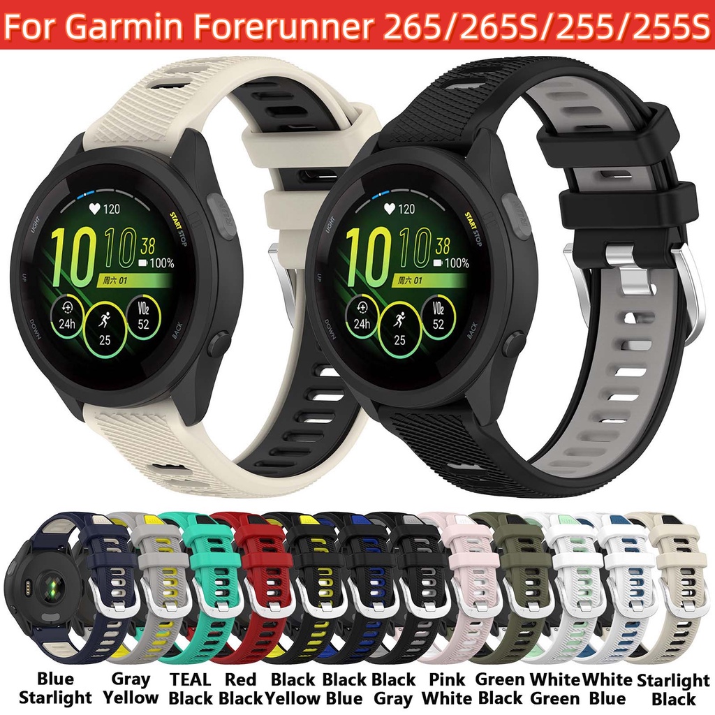 Cinturino INF In Silicone Per Garmin Forerunner 265S - Ricambio Fasce Fitness Regolabili, 18 Mm, Comode