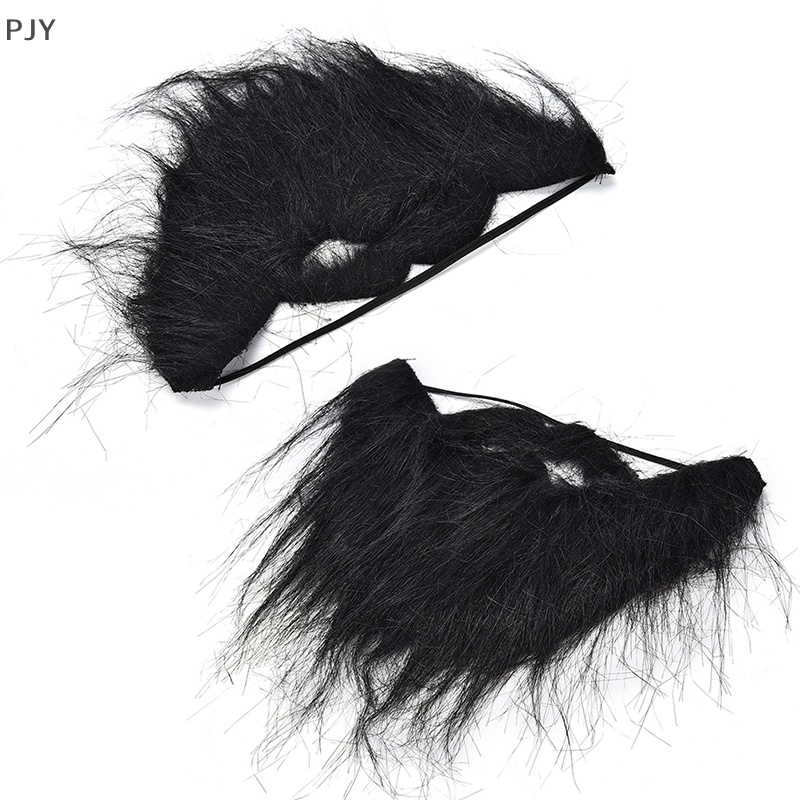 Pjy Funny Costume Party Male Man Halloween Beard Facial Hair Disguise Game Black Mustache Pj