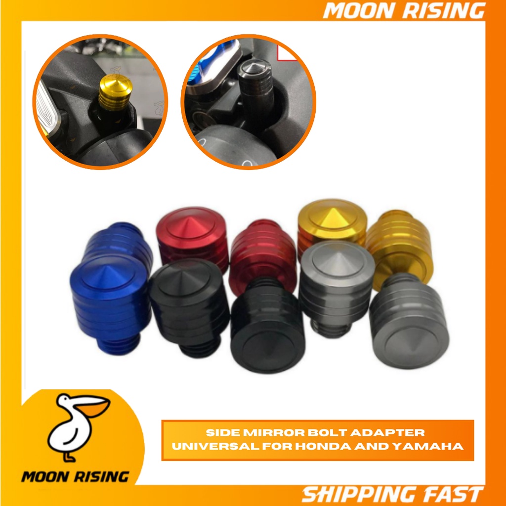 MOTORCYCLE SIDE MIRROR BOLT ADAPTER BOLT UNIVERSAL FOR HONDA AND YAMAHA